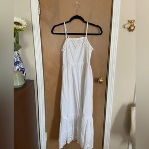 White cotton sun dress